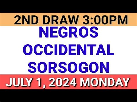 STL Negros Occidental Results July 1 to 31, 2024.